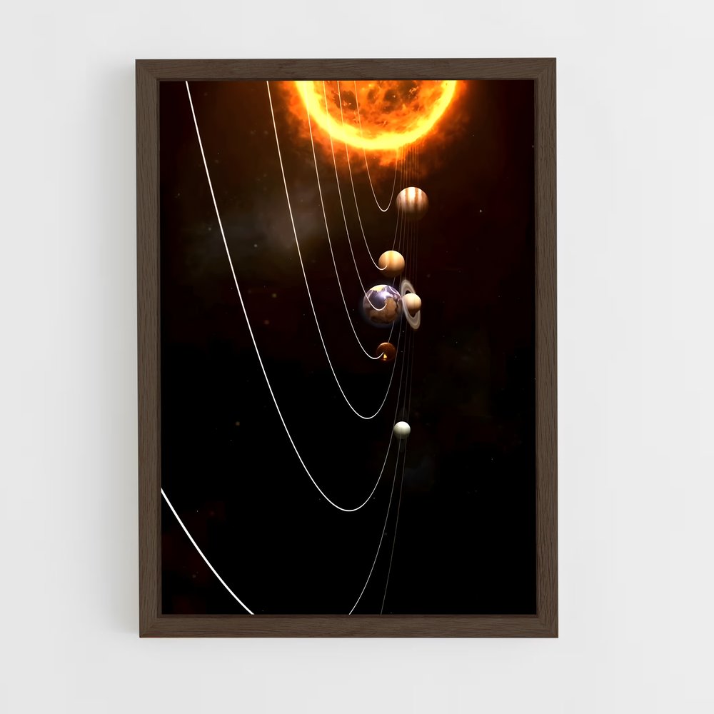 Poster Cosmos en Orbite – affiche Système solaire (vue 5)